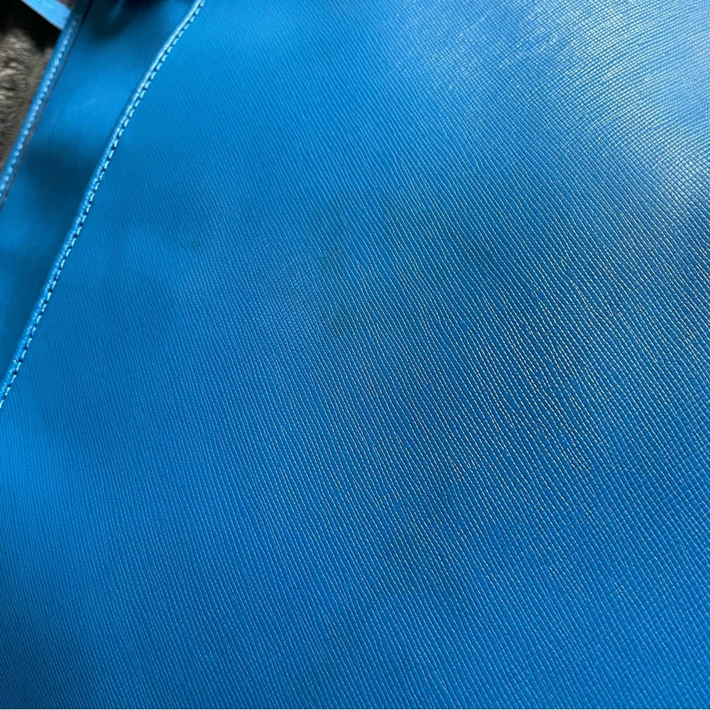 Coach Peyton Zip Top Tote Cerulean Blue Saffiano Leather Shoulder Bag - Picture 12 of 14